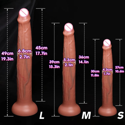 Super Long Realistic Soft Silicone Dildo glans Penis Butt Plug Prostate Massager Vagina Anal Suction Cup Sex Toys For Women men