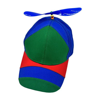 Bamboo Dragonfly Rainbow Sun Cap Funny Adventure Dad Hat Snapback Hat Helicopter Propeller Design for  Boys Girls Adult