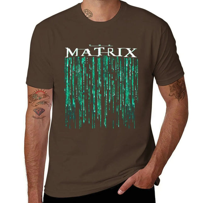 The Matrix Movie Code Logo T-Shirt heavyweights summer clothes summer tops funnys mens graphic t-shirts pack