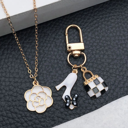 10/16-piece Drop Oil Little Chic Lady Set, suitable for DIY handmade necklace, bracelet, and earring accessory materials.