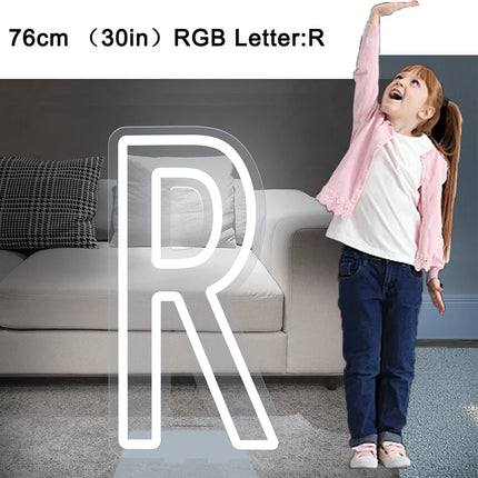 76cm Large Light up Letter Sign 26 Alphabet Stand up Lighting for Wedding Birthday Party Home Bar Decor