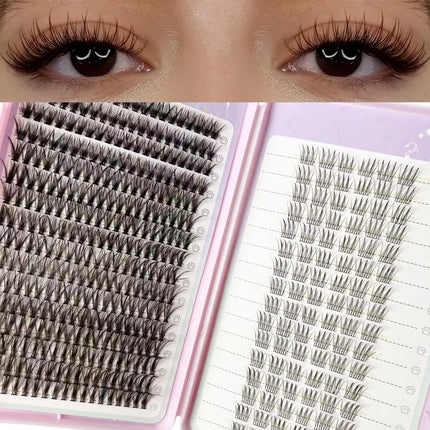 Mixed 9D Faux Mink Eyelashes 200 Bundles Natural Look Eyelash Extensions Individual Clusters 10-16mm Makeup Tools for Eyes