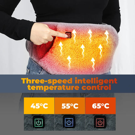 Electric Heating Belt Hand Warmer Winter Heater Waist Warmers Hot Compress Abdominal Lumbar Uterus Warming Pad USB Charging