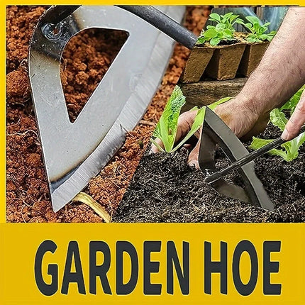 Premium All-Steel Hardened Hollow Hoe - Handheld Weeding Rake Durable and Rust-Resistant, Ideal for Vegetable Gardens