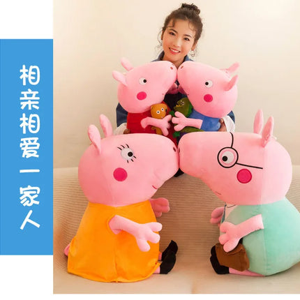 New Peppa Pig and George family cartoon plush toy dolls, blue and pink pig dolls, festival gifts, dolls, birthday gifts