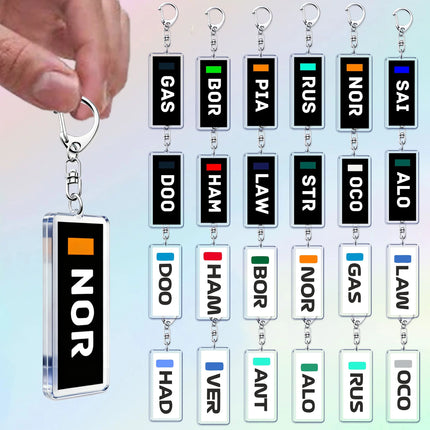 Cool Racing Car Drivers Name Keychain Llavero Accessories Bag Charms 2025 Motorsport Keychains Women's Keyrings Jewelry Fans Gif