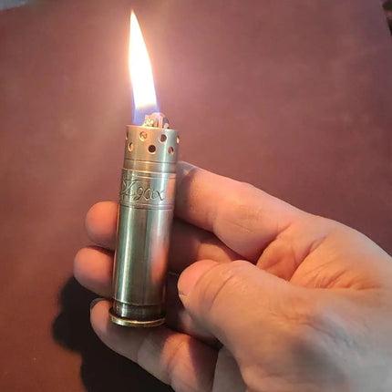 Brass Bullet Trench kerosenes  lighter Cylinder Gasolines Lighter Fuel Grinding Wheel Retro Nostalgic Isqueiro Collection Gift