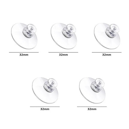 5/10Pcs Plastic Suction Cups PVC Sucker Pads Strong Adhesive Suction Holder with Screw Nut for Glass Bathroom Wall Door Window