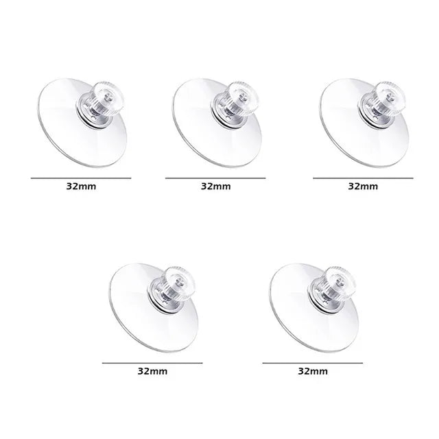 5/10Pcs Plastic Suction Cups PVC Sucker Pads Strong Adhesive Suction Holder with Screw Nut for Glass Bathroom Wall Door Window