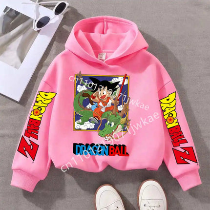 Cartoon Pattern Clothes Clothing Kids Gift Dragon Ball Thick Hoodies for Children Goku Anime Sweatshirt Boys Girls Hoodie