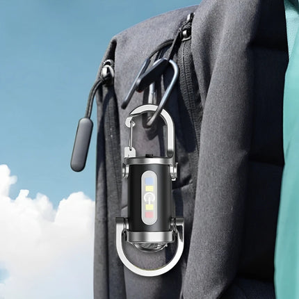 Rechargeable LED Keychain EDC Light Mini Handheld Flashlights Waterproof Work Lantern for Outdoor Camping Fishing Emergency