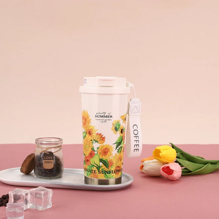 Stainless Steel Tumbler Mug Vacuum Flasks Insulated Coffee Cup Leakproof Lid Travel Thermos Cups for Tea Thermal Water Bottle