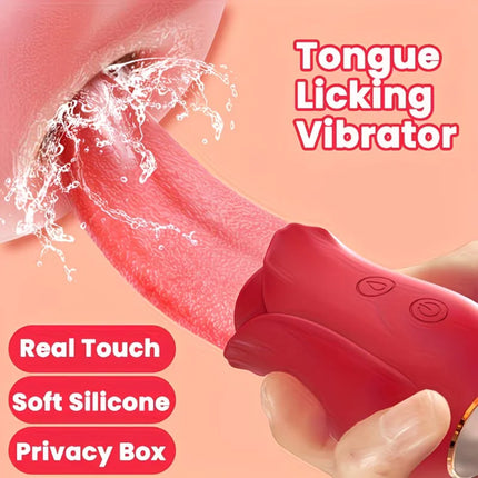 Rose Toys -10 Licking Vibration Modes Clitoris And G-spot Stimulators Unisex Adult Sex Toys For Ultimate Enjoyment Couple Fun