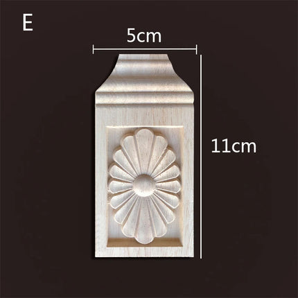 Applique for Furniture In Wood Figurines Moulding Decal Carved Wedding Decoration Maison Accessories Stair Decoration Wood Onlay