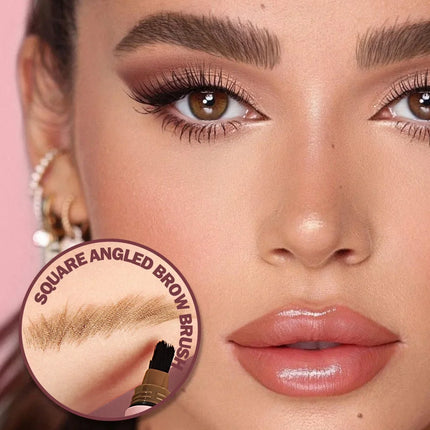 Wild Eyebrow Pencil Square Angled Brush Velvet 3D Brow Dye Cream Hairline Anti-smudge Waterproof Multifunction Eyebrow Tint Pen