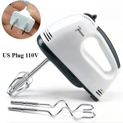 220V Handheld Electric Egg Beater, For Household Automatic Mixer, Handheld Food Cake Bread Baking Dough Mixer, 7-Speed Cream
