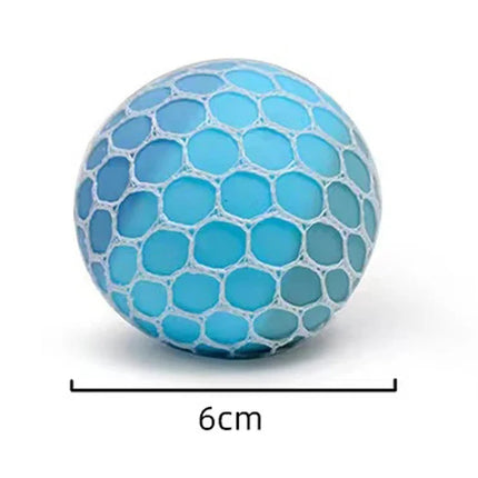 6CM Hand Squeezed Tri Color Flour Grape Tennis Ball Decompression Toy TPR Sticky Slow Rebound Adult Pressure Ball Gift