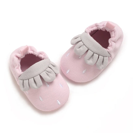 Spring and Autumn Baby Girl Baby Shoes Cute Strawberry Casual Sports Shoes Elastic Mouth Comfortable Baby Walking Shoes