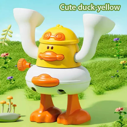 Children's Wind-up Somersault Toys, Cartoon Little Yellow Duck and Chick Toys, Baby Early Education Toys