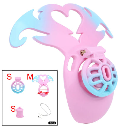LICKER Wearable Angel's Heart Negative Chastity Locks Loyalty Belt Penis Cage Sex Toys Erotic Urethral Chastity Device For Men