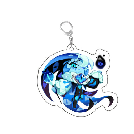 Hot Game Cookie Chibis Keychain Shadow Milk Pure Vanilla Key Chain Bag Keyrings Jewelry Gamer Fans Gifts Accessories