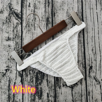 Hot Men Women Breathable Underwear Hand Crochet Low Rise Swimming Sunbathing Male Boxers Panties Briefs Шорты Мужские 남성트렁크팬티