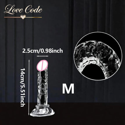 Transparent Dildo Suction Cup Jelly Dick Women Sex Toys Soft Masturbators Penis