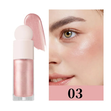 3 Colors Shimmer Liquid Highlighter Long-lasting Face Body Brightening Liquid Glitter Music Festival Party Makeup Accessories