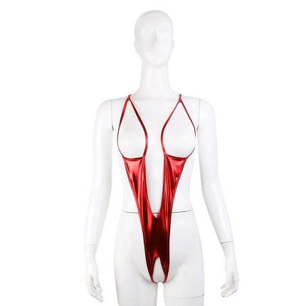 Leather Sheer Belt with Beautiful Back Open Crotch, Sexy Boobs Female Sex Pajamas Exotic Lingerie, Sexy Bodysuit Erotic Clothing