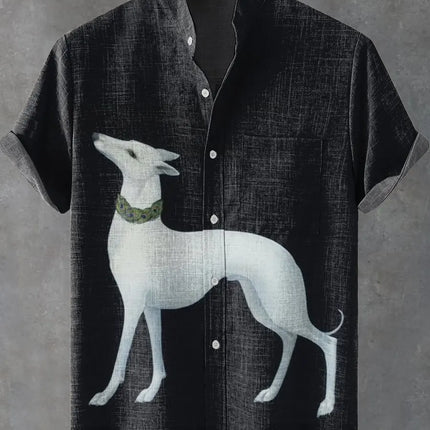 Men's Casual Fashion New Shirt Art 3D Animal Printing Pet Dog Pattern Shirt Casual Comfort Fashion Shirt