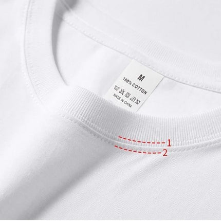 2PCS 100% Cotton Solid T-Shirts Men's and Women's Short Sleeve White Tees Casual Breathable Loose Round Neck T-shirt Couple Tops