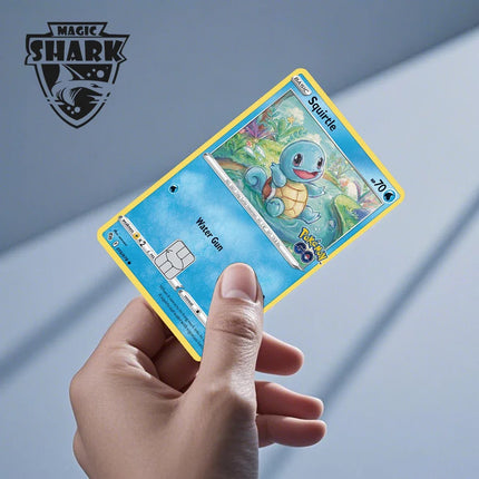 New Bulbasaur Pikachu Charmander Squirtle Mew Gengar Pokemons PTCG Film Skin Cover Sticker for Credit Debit Card