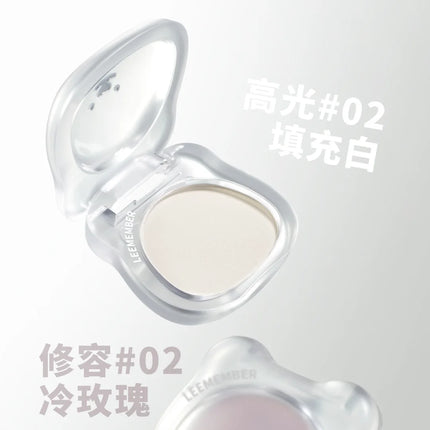LEEMEMBER Contour Highlighter Powder Matte Fine Powder Long Lasting Waterproof Oil Control Natural Face Bronzer Brighten Makeup