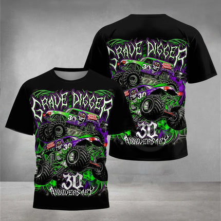 3D Print Cartoon Truck Monster Jam Baby Clothing 5 to 14 Years Male Outdoor Clothes for Children Boy Girl Child T-Shirt Top