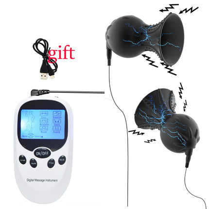 USB Charging Host SM Electric Shock Nipple Sucker Nipple Clamps Breast Massage Stimulator Clitoris Clips Adult Sex Toy For Women