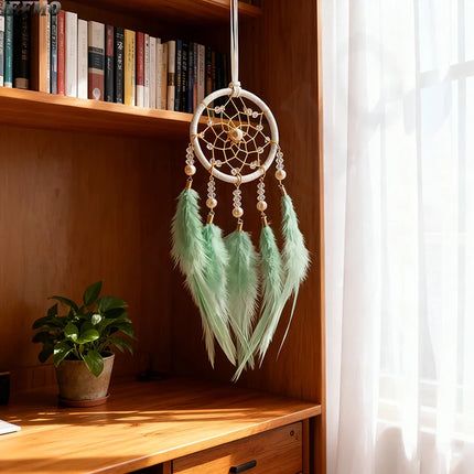 Feather Wind Chime Pendant Car Pendant Outdoor Garden Decoration Sun Catcher Bedroom Art Decoration Holiday Party Home Decor