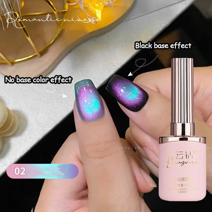 Double Light Romantic Cat Eye Magnetic Gel Nail Polish Sparkling Rainbow Colorful Soak Off Nail Art Gel Varnish Semi Permanent