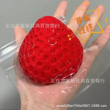 Hot Selling Russian Strawberry Cat Paw Squeeze Toy Cute Stress Relief Plush Soft Fidget Game Same