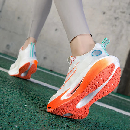 Unisex Carbon Board Running Shoes Professional Marathon Lightweight Bouncing Pad Breathable Ladies Stable Support Sports Shoes