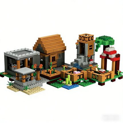 Hot Toys The Village Special Edition Building Blocks With Steve Action Figures Compatible with The World Set Toy 21128