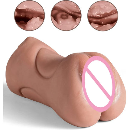 3D Flesh The Light Male Masturbation Artificial Vagina Ass mouth Silicone 3 In 1 Adult Sex Toy Doll For Man Pocket Pussy Ass