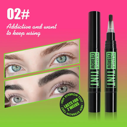 Rotating Liquid Eyebrow Dye Tint Brush Pencil Long lasting Coloring Lasts 2 Weeks Waterproof Makeup Eyebrow Cream Stencil Kit