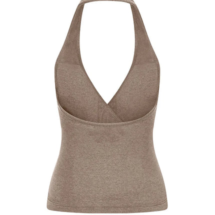 Women's Beautiful Back Nude Feeling Shock-absorbing Gathering Anti Sagging Fitness Sports Vest Suspender Neck Hanging Yoga Bra