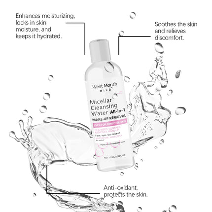 100ml Micellar Water Hydrating Facial Cleanser Deep Makeup Remover Cleaning Water Refresh Hydrate Cleansing For Sensitive Skin