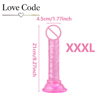 Transparent Dildo Suction Cup Jelly Dick Women Sex Toys Soft Masturbators Penis