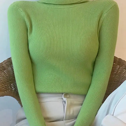Heliar Women Fall Turtleneck Sweater Knitted Soft Pullovers Cashmere Jumpers Basic Soft Sweaters For Women 2024 Autumn Winter