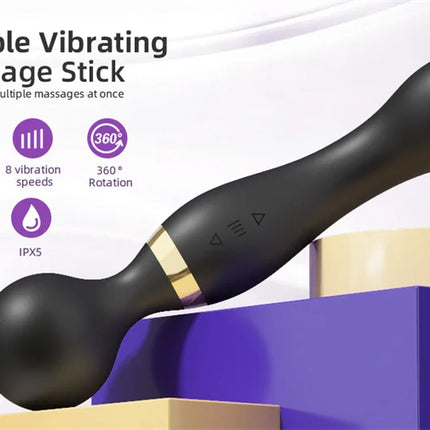 Powerful Huge Head Vibrator for Female Masturbation Orgasm AV Magic Wand Massager Nipple Clitoris Stimulator Sex Toys for Woman