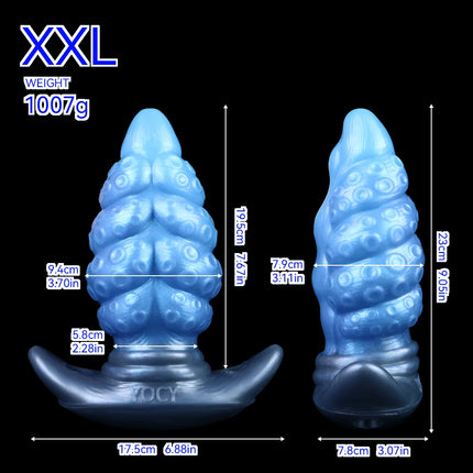 FAAK Silicone Wearable Anal Plug with Large Tail size S M L XL XXL Wireless Control Strapon Vibrator BDSM Flirting Sex Toys