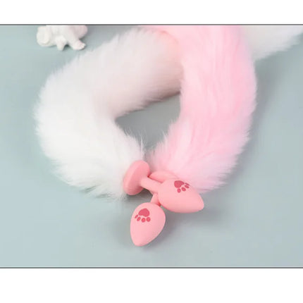 Cat Paw Anal Plug Adult Couple Games Butt Plug Erotic Product Penetration Anal Toy with Hairball Fox Tail Sex Toys for Men Women