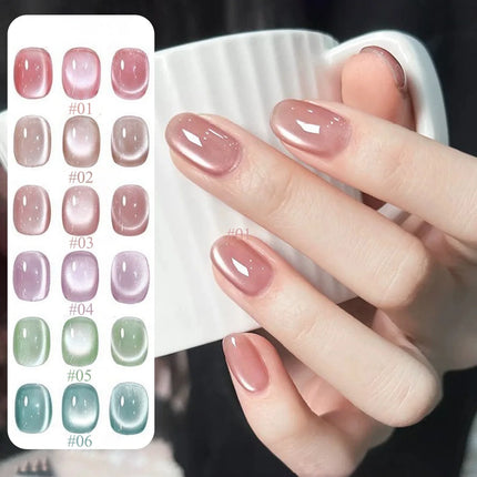 WS 10ML Pink Cat Eye Gel Nail Polish Ceramic Magnetic Gel UV Semi-permanent Enamels Varnish Nail Supplies For Professionals Gel